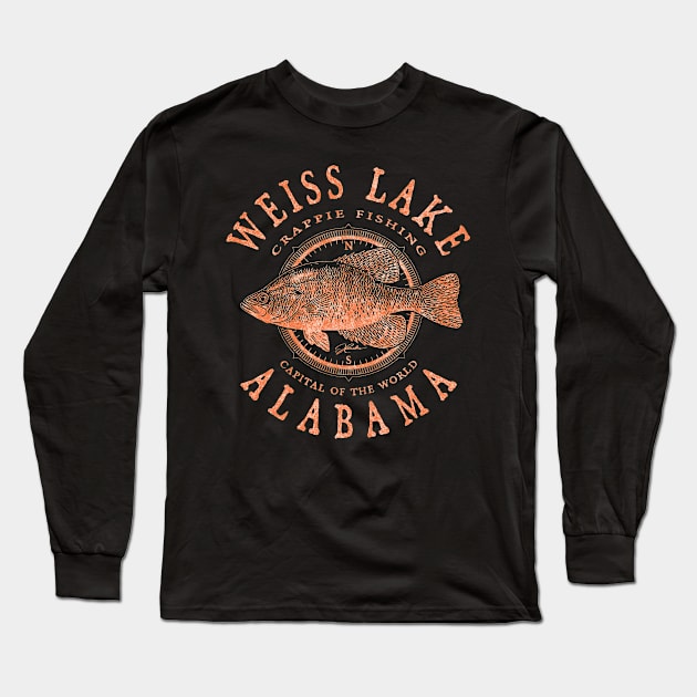 Weiss Lake, Alabama, Crappie Fishing Long Sleeve T-Shirt by jcombs